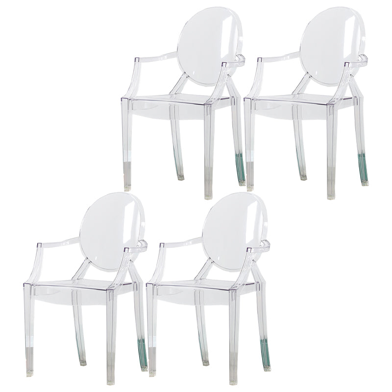 Silla de comedor de plástico de estilo nórdico, sillón de comedor apilable para uso en restaurantes