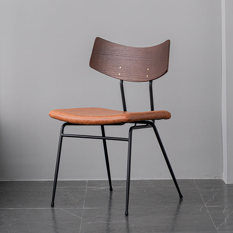 Sillas de comedor estilo moderno Silla auxiliar de cocina sin brazos con patas de metal
