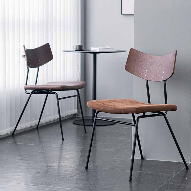 Sillas de comedor estilo moderno Silla auxiliar de cocina sin brazos con patas de metal