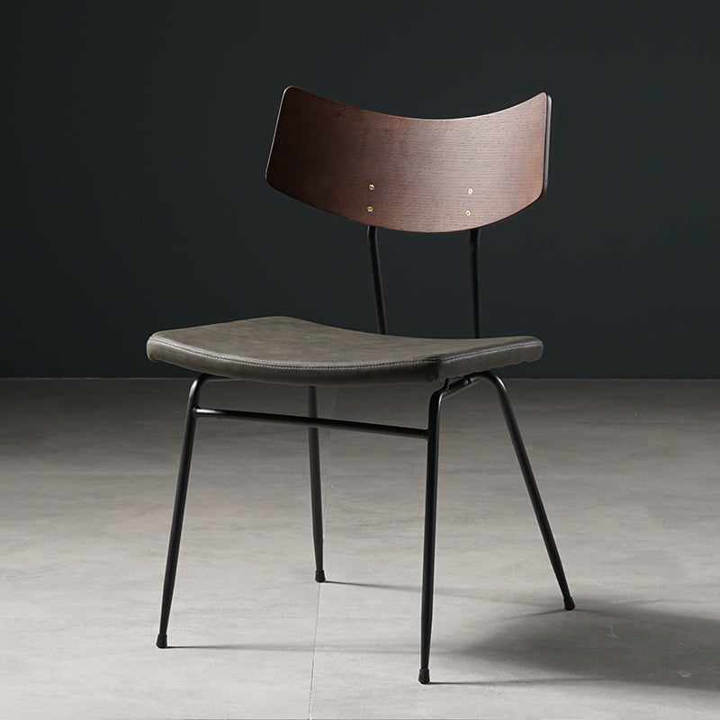 Sillas de comedor estilo moderno Silla auxiliar de cocina sin brazos con patas de metal