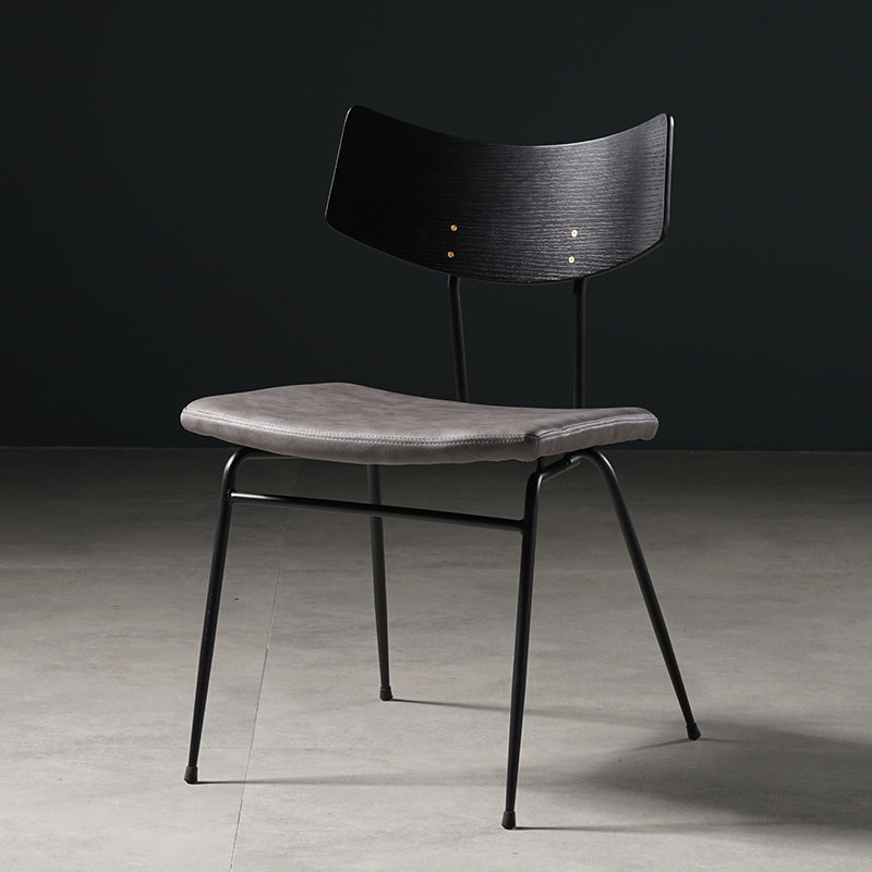 Sillas de comedor estilo moderno Silla auxiliar de cocina sin brazos con patas de metal