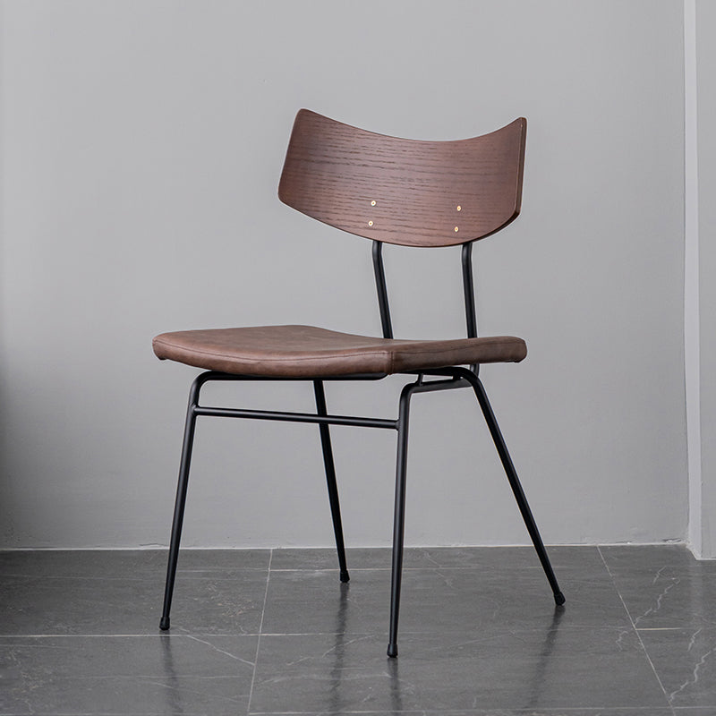 Sillas de comedor estilo moderno Silla auxiliar de cocina sin brazos con patas de metal