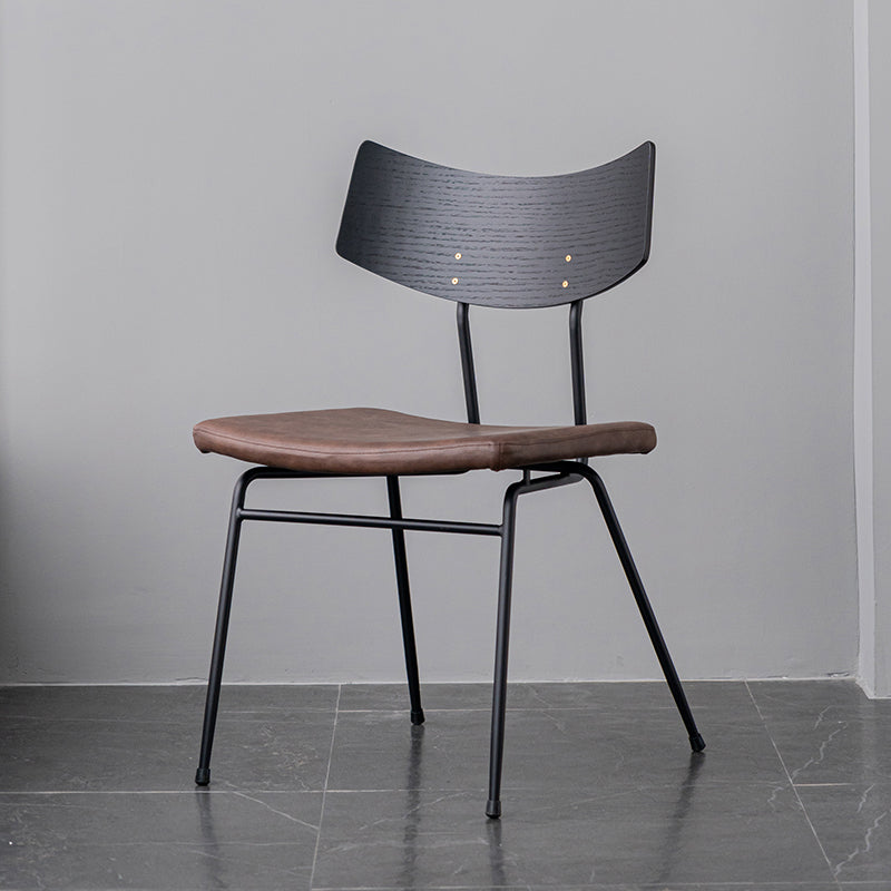 Sillas de comedor estilo moderno Silla auxiliar de cocina sin brazos con patas de metal