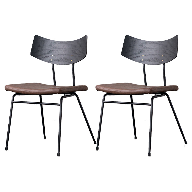Sillas de comedor estilo moderno Silla auxiliar de cocina sin brazos con patas de metal
