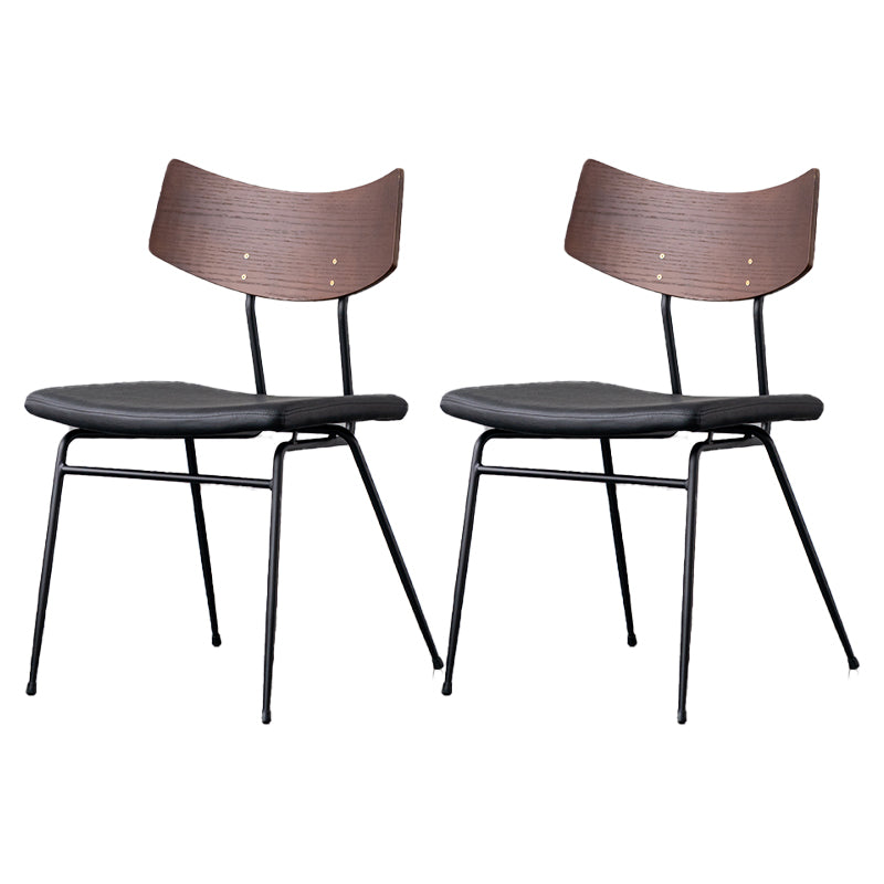 Sillas de comedor estilo moderno Silla auxiliar de cocina sin brazos con patas de metal