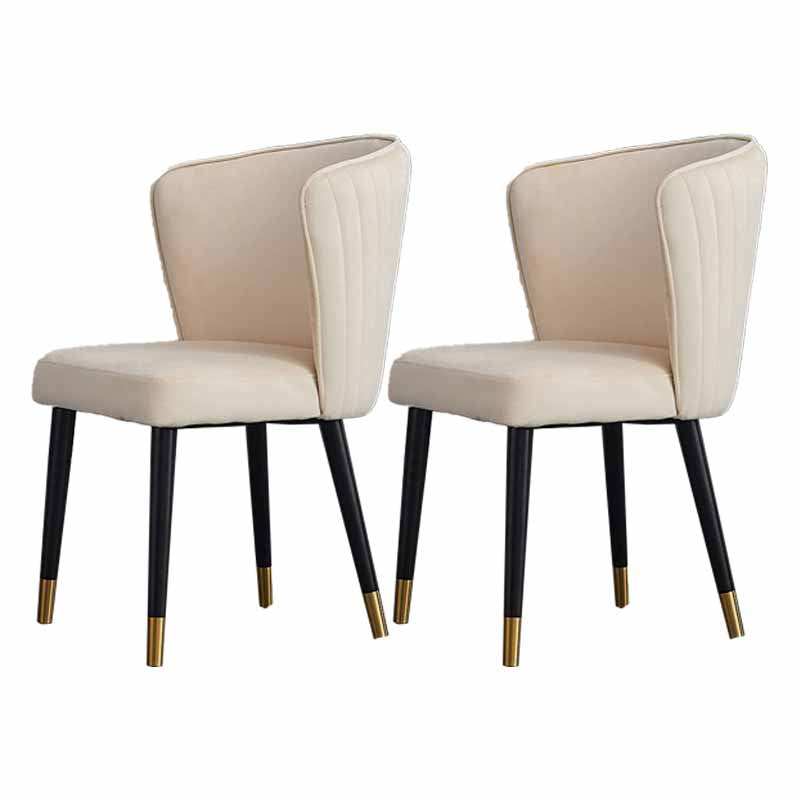 Silla lateral escandinava interior Silla tapizada de madera del comedor del Wingback