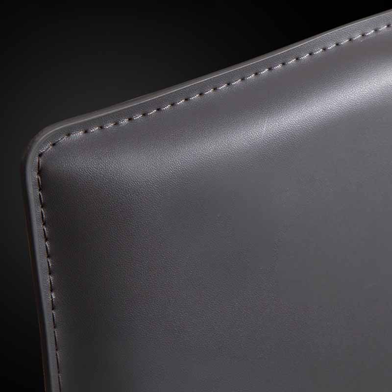 Silla de comedor de cuero de silla de montar con respaldo sólido de restaurante estilo diseñador