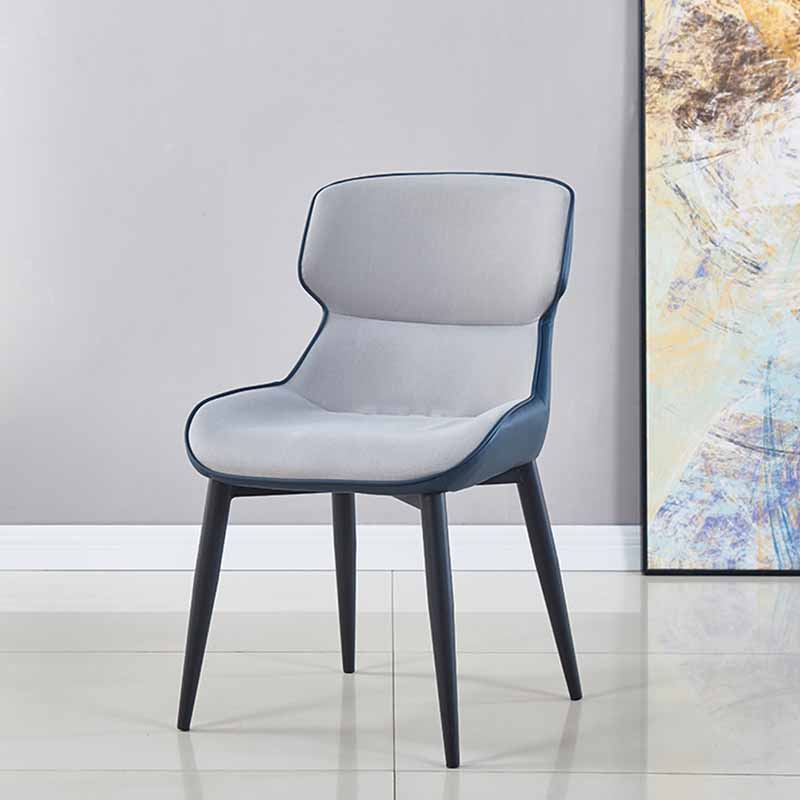 Silla de comedor de metal industrial Sillón de comedor de cuero sintético para uso en restaurantes
