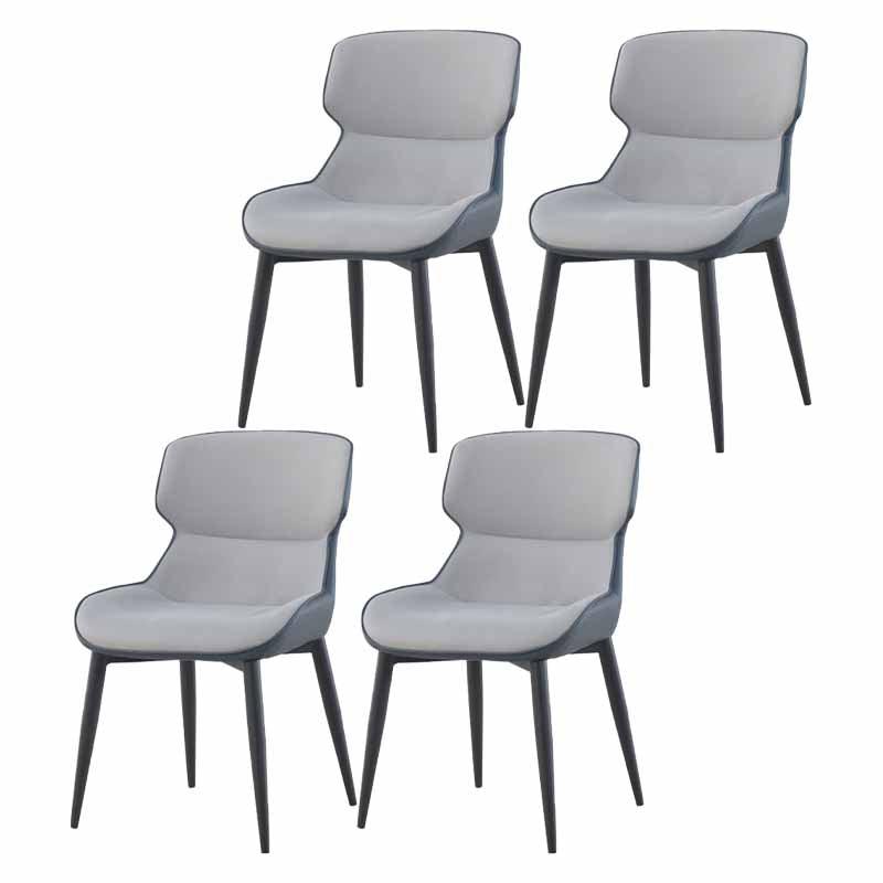 Silla de comedor de metal industrial Sillón de comedor de cuero sintético para uso en restaurantes