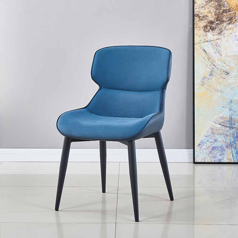 Silla de comedor de metal industrial Sillón de comedor de cuero sintético para uso en restaurantes