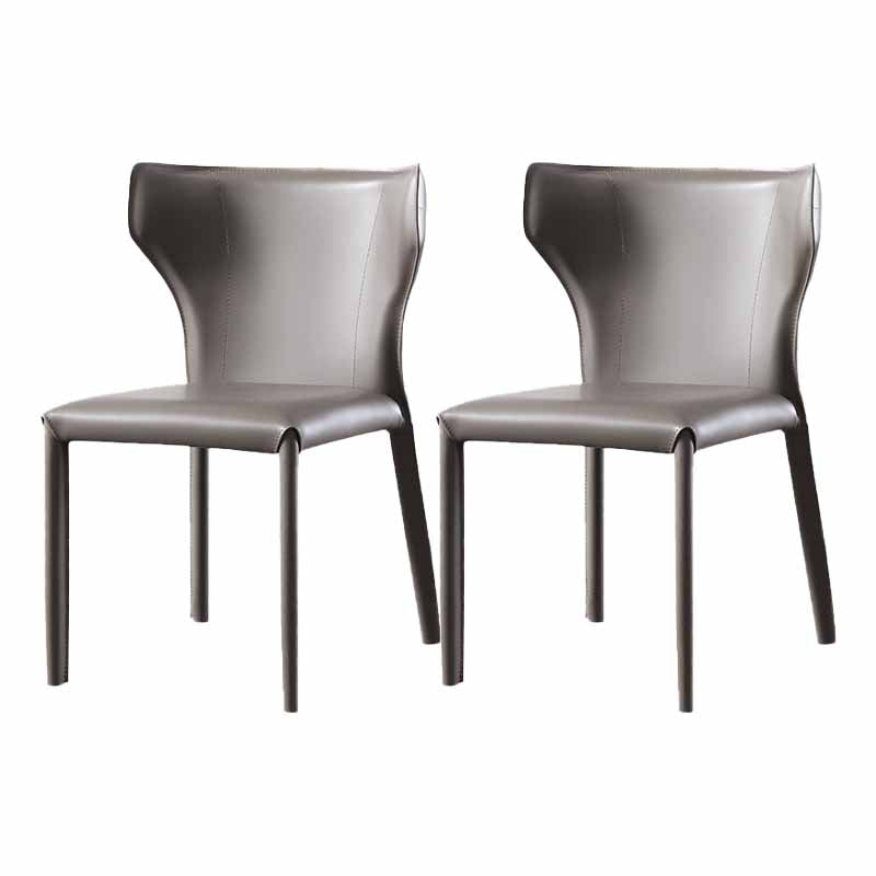 Silla lateral con respaldo lateral para restaurante, estilo diseñador, silla de comedor de cuero