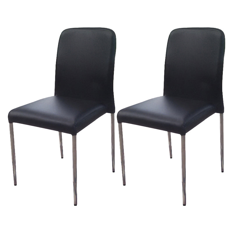 Sillas de comedor de estilo moderno, silla lateral sin brazos con patas de metal para cocina