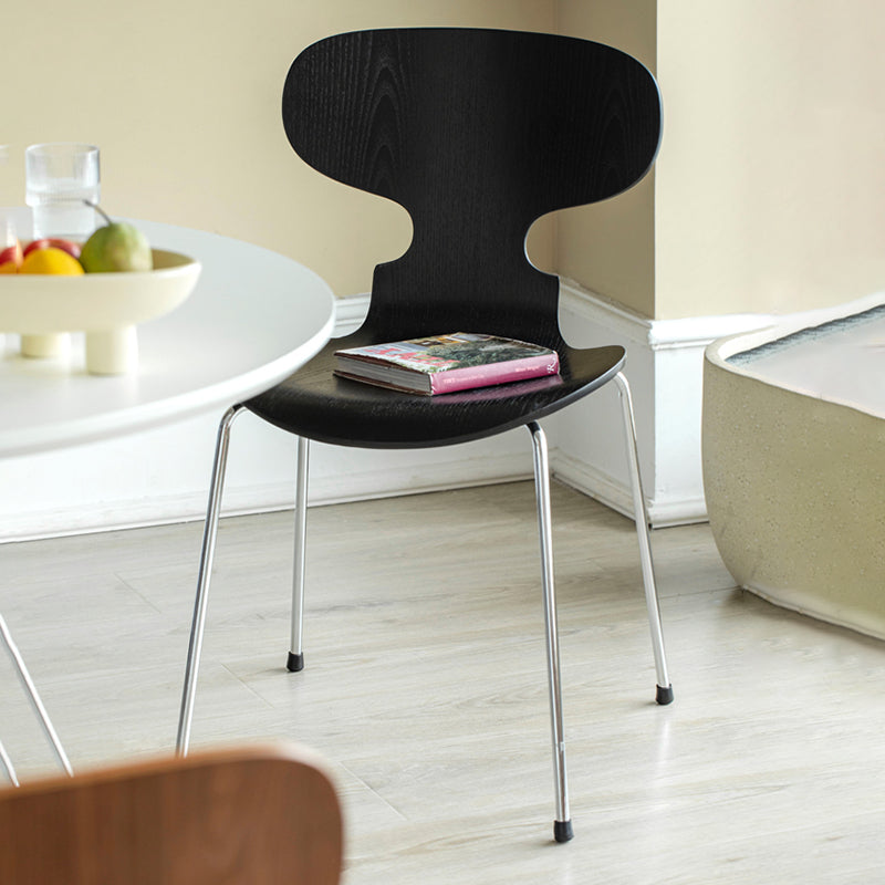 Silla de comedor de metal de estilo industrial, cocina, comedor, sillas laterales sin brazos