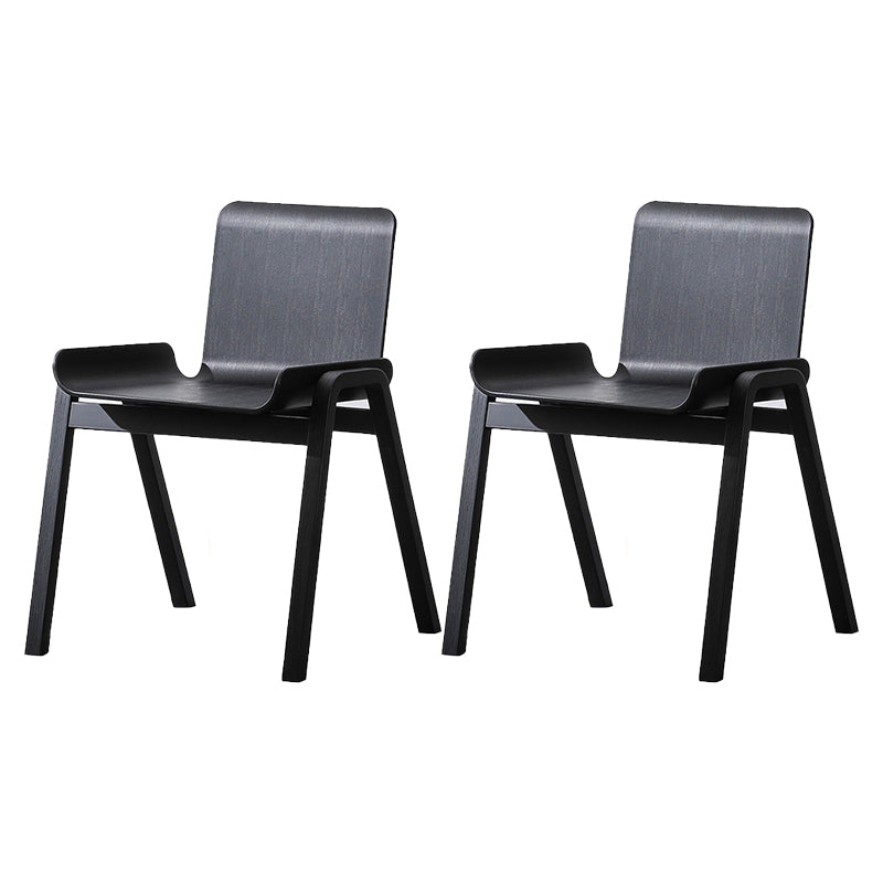 Silla de comedor de estilo moderno Silla auxiliar de cocina sin brazos con patas de madera
