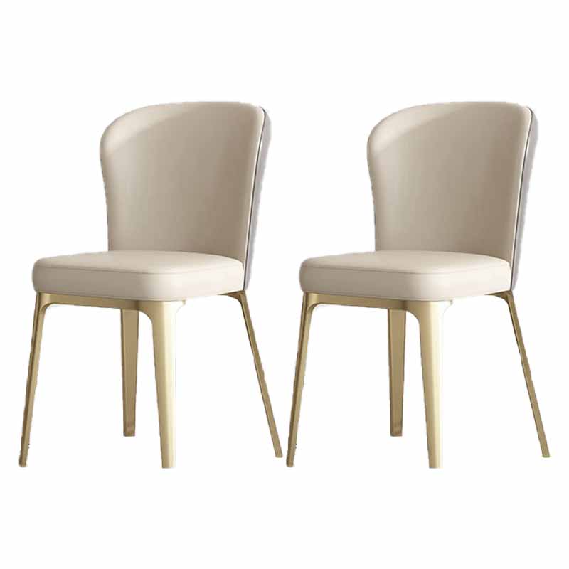 Sillas de comedor de estilo moderno Sillas Parsons laterales sin brazos de metal para cocina