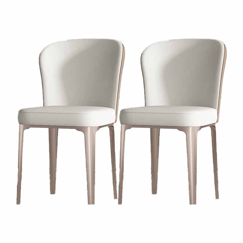 Sillas de comedor de estilo moderno Sillas Parsons laterales sin brazos de metal para cocina