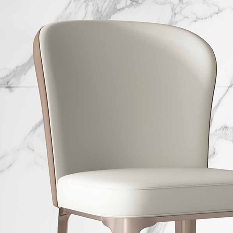 Sillas de comedor de estilo moderno Sillas Parsons laterales sin brazos de metal para cocina