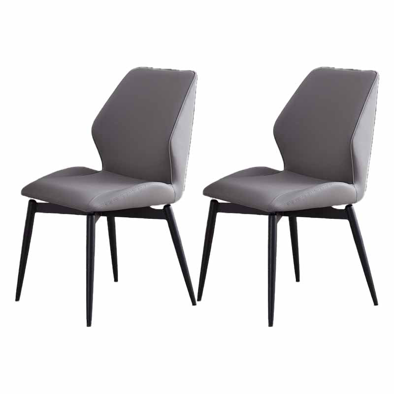 Sillas de comedor de estilo moderno, sillas laterales de metal sin brazos para cocina