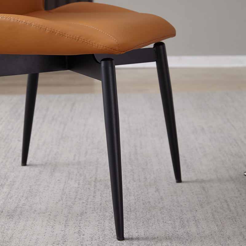 Sillas de comedor de estilo moderno, sillas laterales de metal sin brazos para cocina