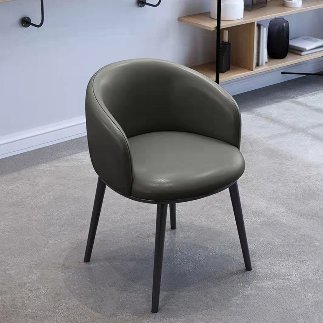 Sillas de comedor tapizadas de estilo escandinavo, silla con respaldo sólido para el hogar
