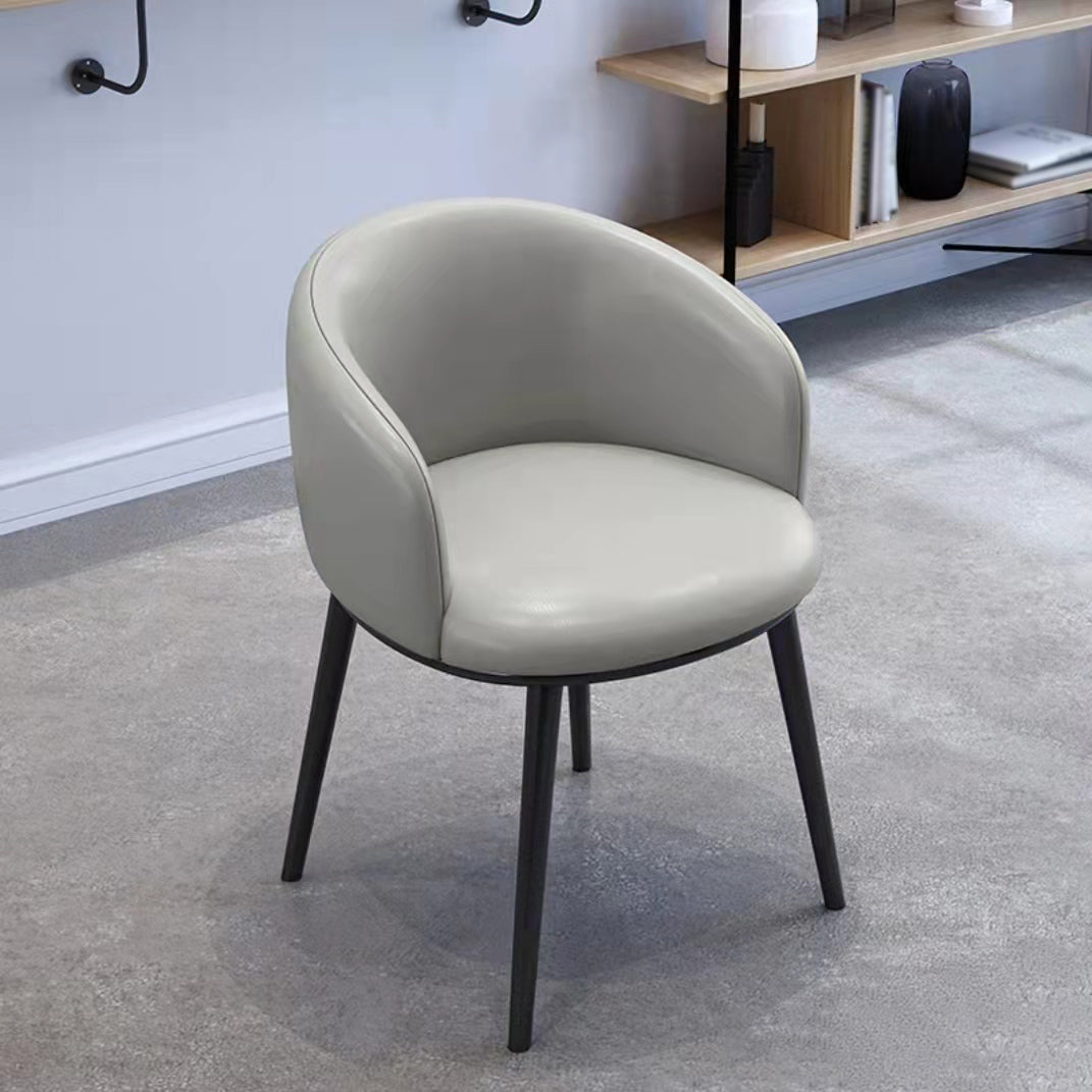 Sillas de comedor tapizadas de estilo escandinavo, silla con respaldo sólido para el hogar
