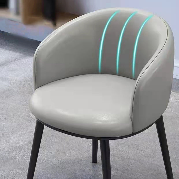 Sillas de comedor tapizadas de estilo escandinavo, silla con respaldo sólido para el hogar