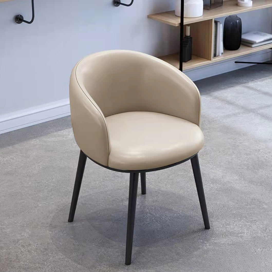 Sillas de comedor tapizadas de estilo escandinavo, silla con respaldo sólido para el hogar