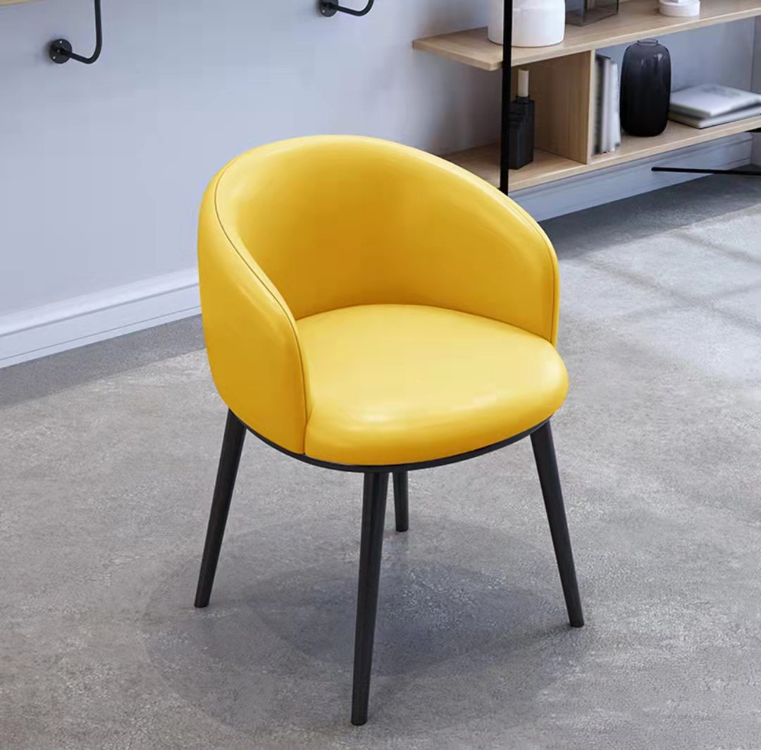 Sillas de comedor tapizadas de estilo escandinavo, silla con respaldo sólido para el hogar
