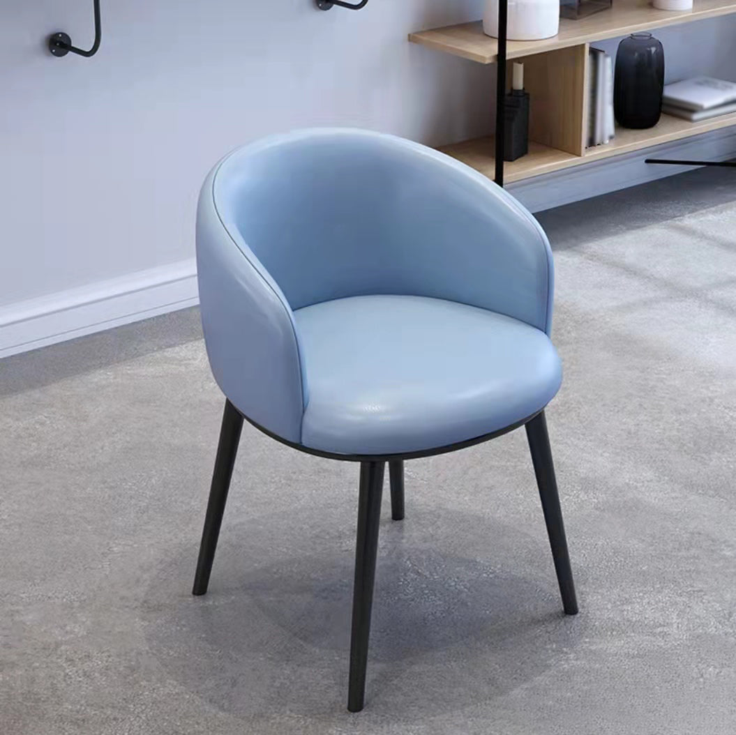 Sillas de comedor tapizadas de estilo escandinavo, silla con respaldo sólido para el hogar