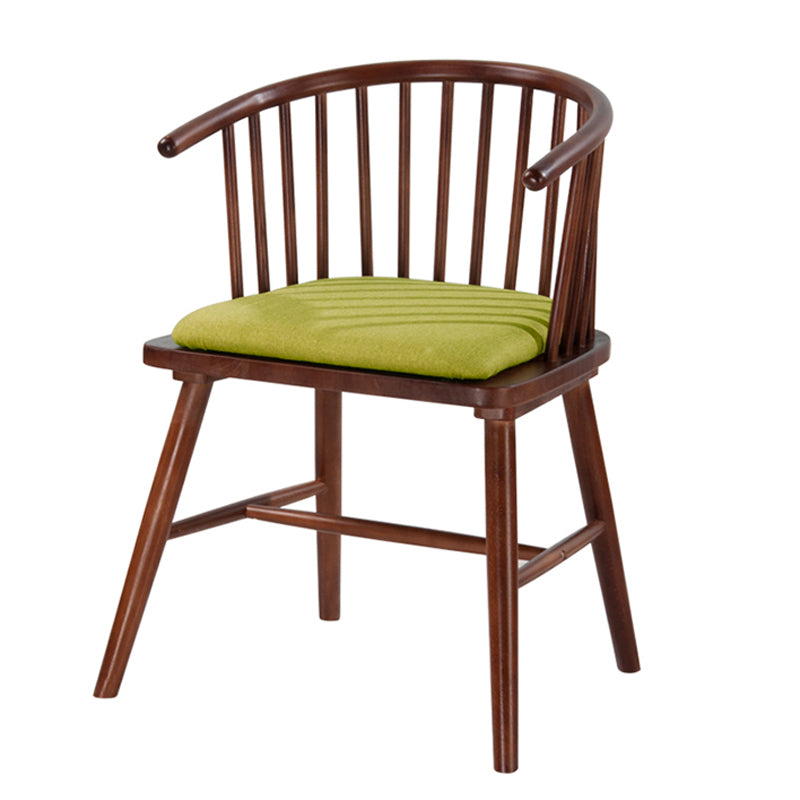 Silla de comedor de madera de estilo escandinavo, sillón con respaldo Windsor