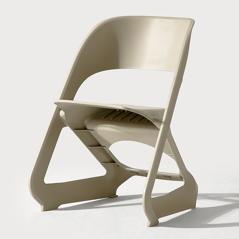 Silla de comedor de plástico moderna, silla lateral de comedor con respaldo abierto para uso en restaurantes