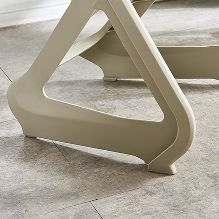 Silla de comedor de plástico moderna, silla lateral de comedor con respaldo abierto para uso en restaurantes