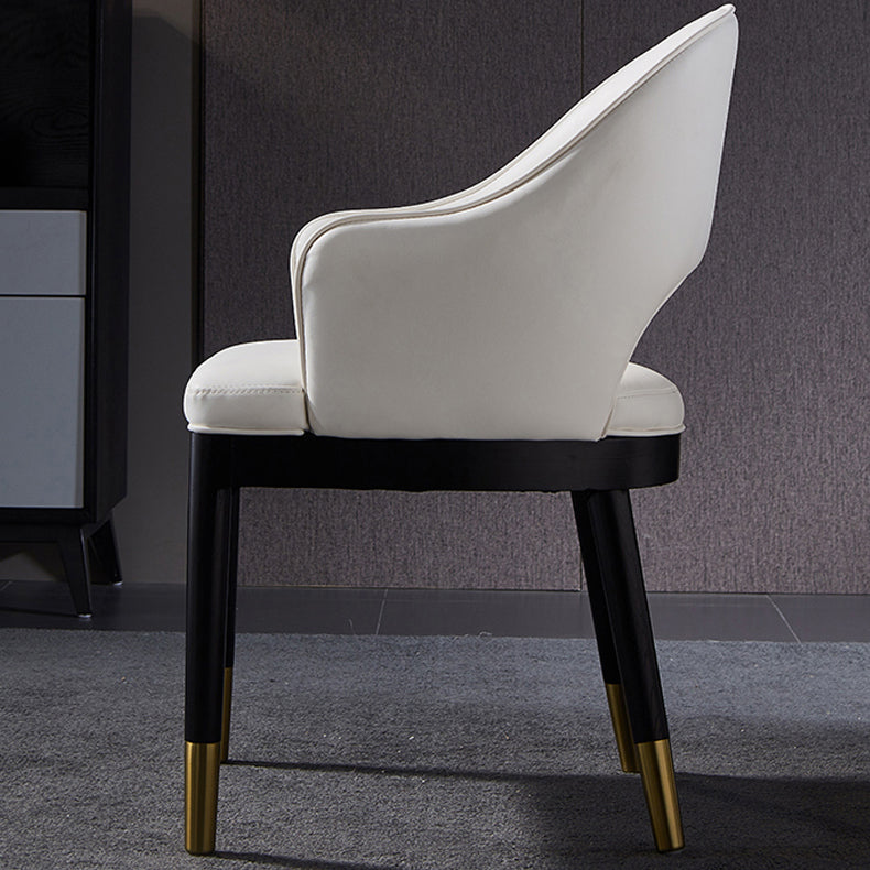 Sillas de comedor de madera Glam, sillones de comedor de cuero para uso en restaurantes