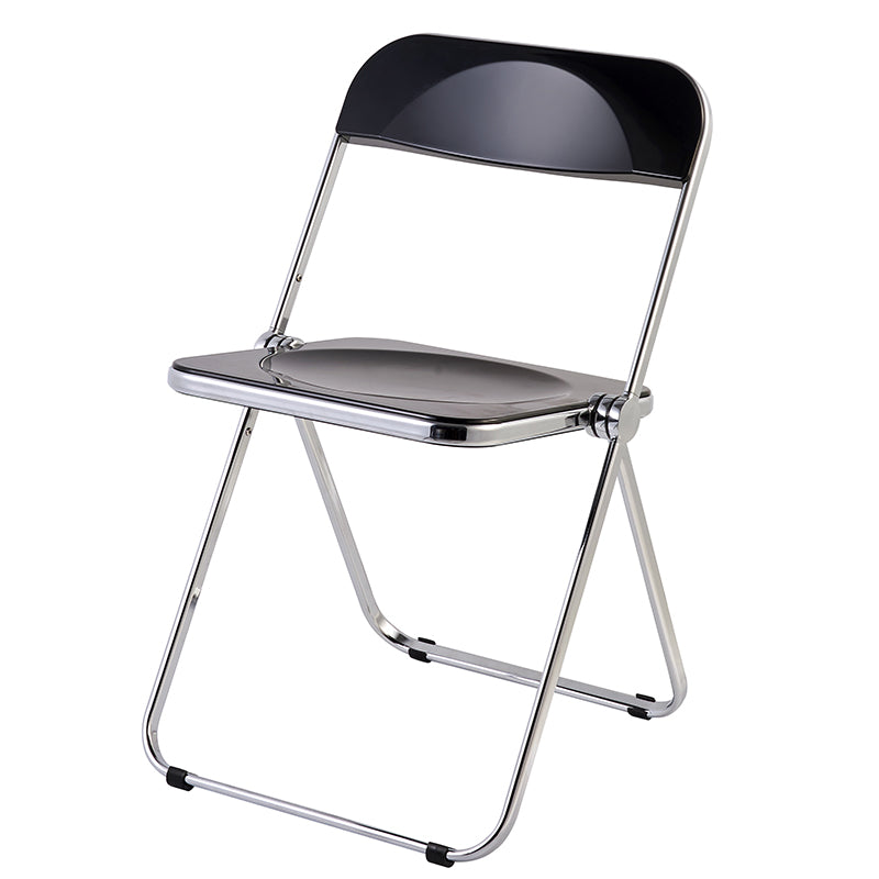 Chaise de salle à manger contemporaine en métal, chaise latérale pliante sans bras pour usage au restaurant