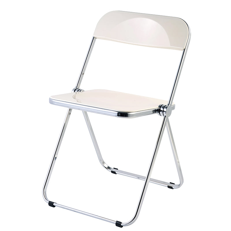 Chaise de salle à manger contemporaine en métal, chaise latérale pliante sans bras pour usage au restaurant