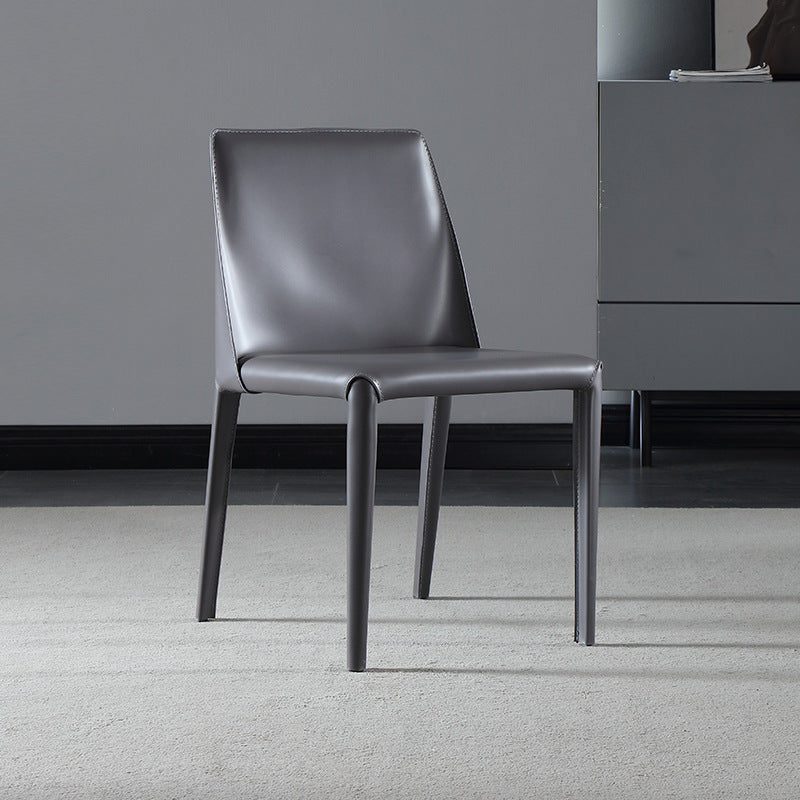 Chaises de salle à manger style contemporain Chaises de cuisine sans accoudoirs avec pieds en métal