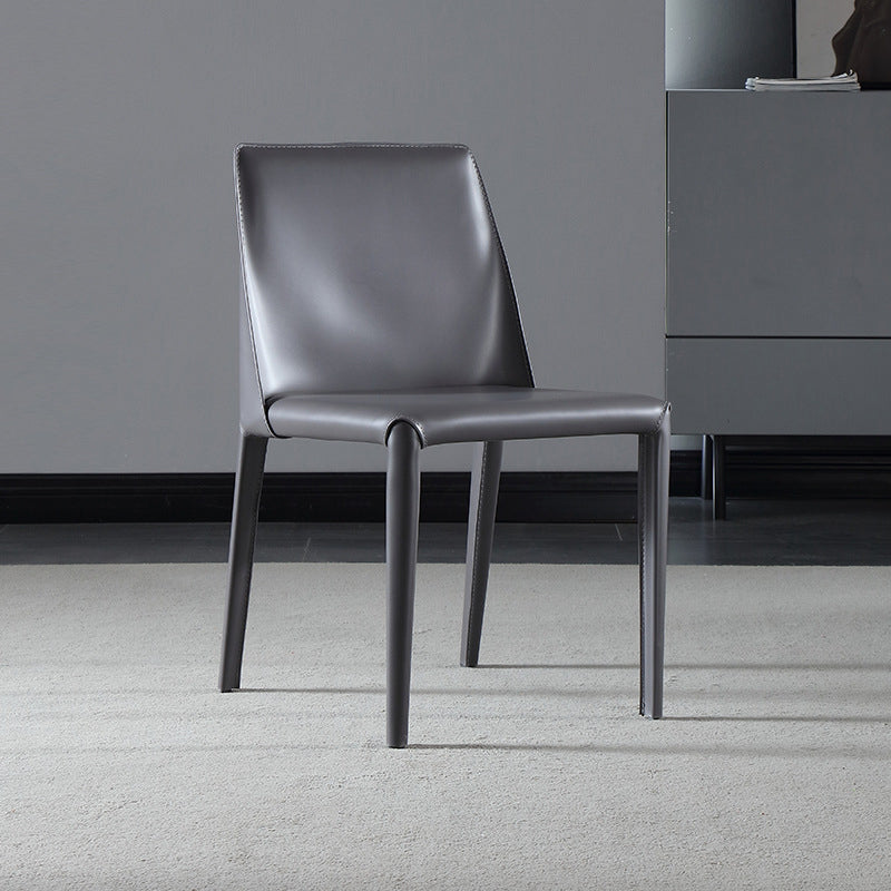 Chaises de salle à manger style contemporain Chaises de cuisine sans accoudoirs avec pieds en métal