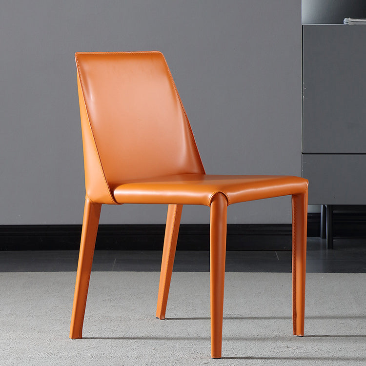 Chaises de salle à manger style contemporain Chaises de cuisine sans accoudoirs avec pieds en métal