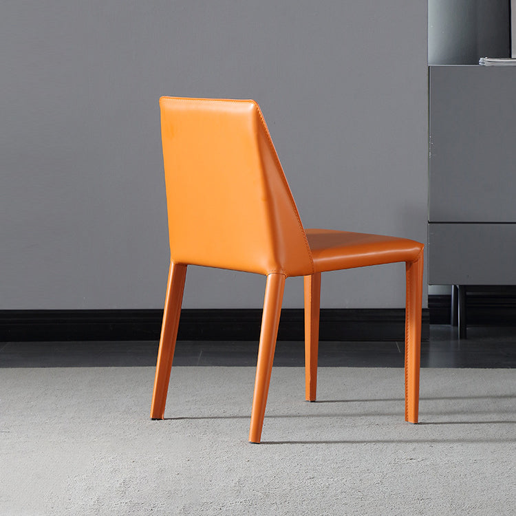 Chaises de salle à manger style contemporain Chaises de cuisine sans accoudoirs avec pieds en métal