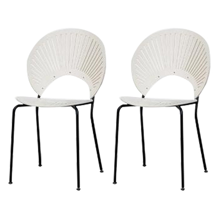 Chaise de salle à manger de style contemporain Chaises de cuisine sans accoudoirs avec pieds en métal