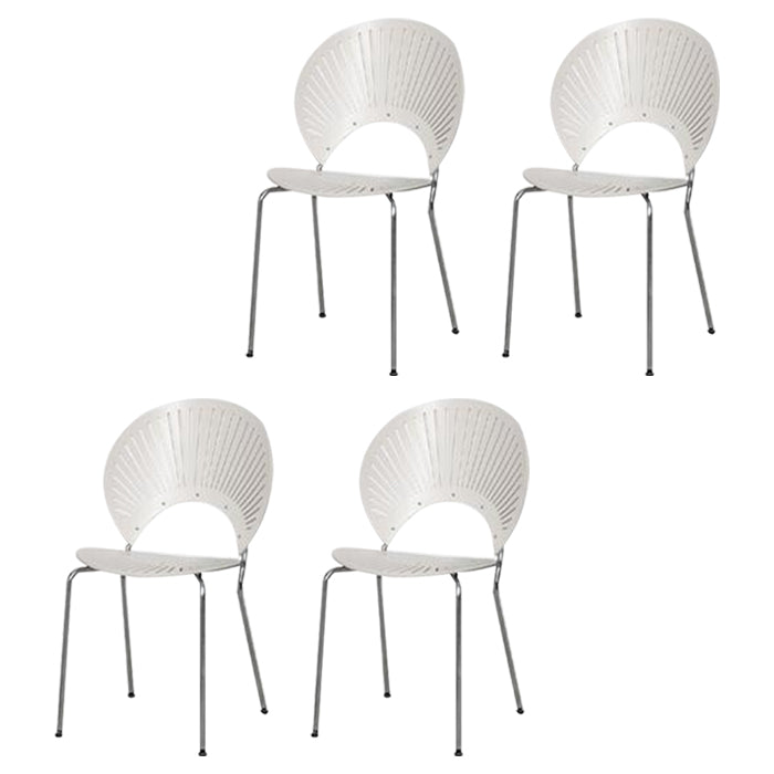 Chaise de salle à manger de style contemporain Chaises de cuisine sans accoudoirs avec pieds en métal