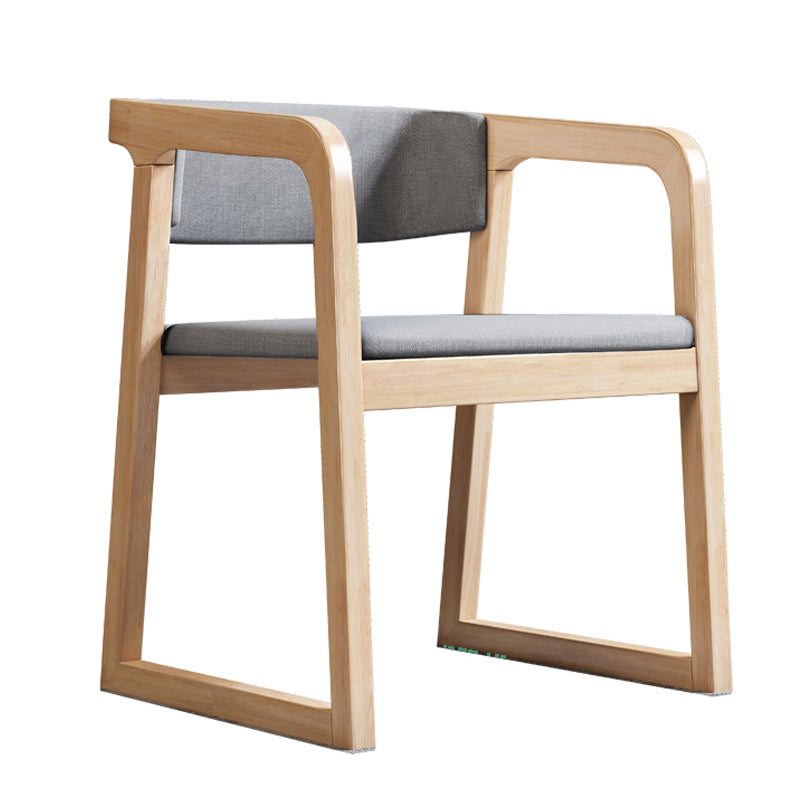 Chaise de salle à manger en bois de style scandinave, chaise de salle à manger à dossier ouvert avec bras