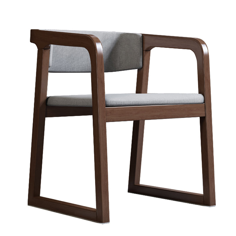 Chaise de salle à manger en bois de style scandinave, chaise de salle à manger à dossier ouvert avec bras