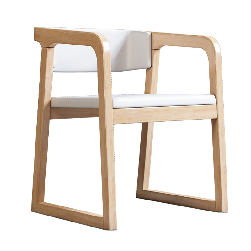 Chaise de salle à manger en bois de style scandinave, chaise de salle à manger à dossier ouvert avec bras