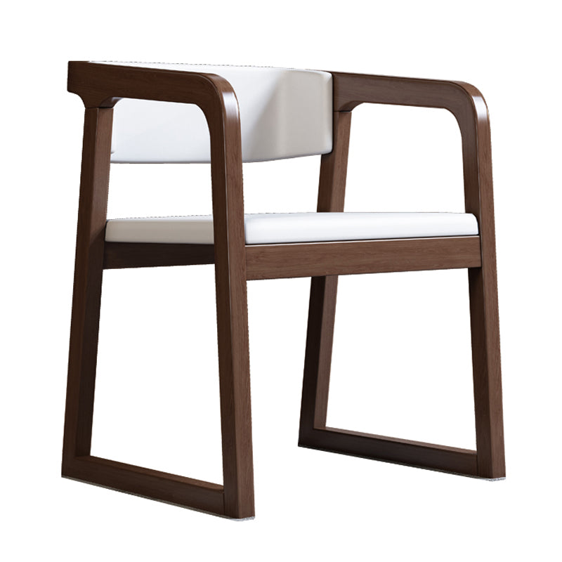 Chaise de salle à manger en bois de style scandinave, chaise de salle à manger à dossier ouvert avec bras