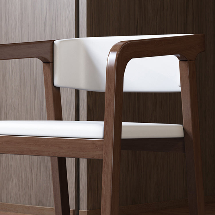 Chaise de salle à manger en bois de style scandinave, chaise de salle à manger à dossier ouvert avec bras