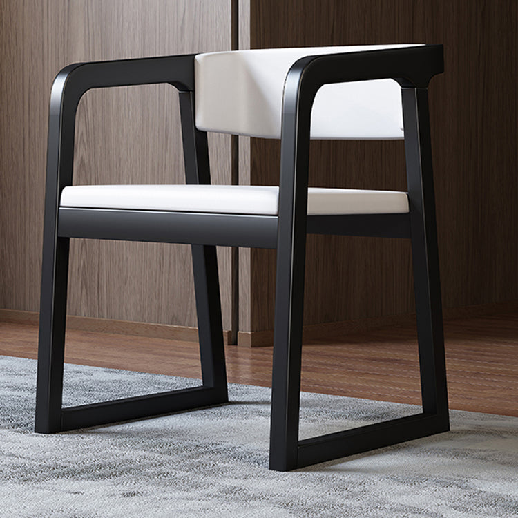 Chaise de salle à manger en bois de style scandinave, chaise de salle à manger à dossier ouvert avec bras