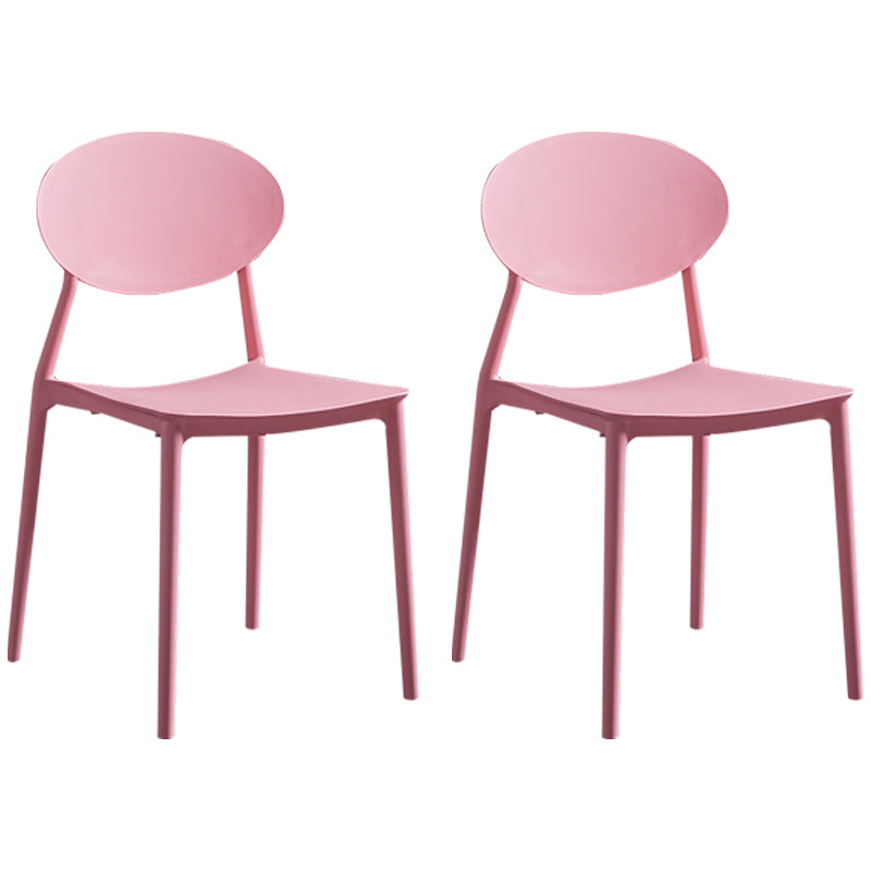 Moderne plastic eetkamerstoel stacking eetarmloze stoel voor restaurantgebruik