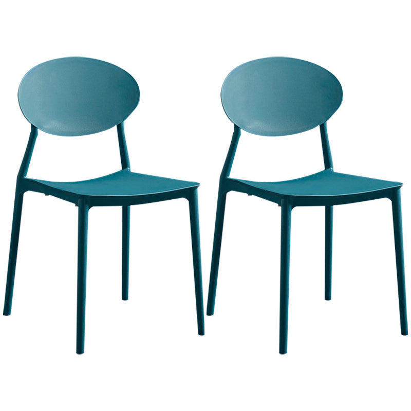 Moderne plastic eetkamerstoel stacking eetarmloze stoel voor restaurantgebruik