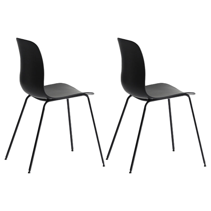 Silla de comedor moderna sin brazos Silla de comedor de plástico para uso en restaurantes